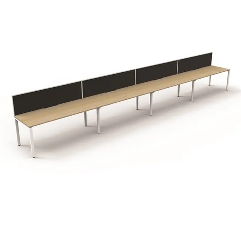 Rapidline Deluxe Infinity Desk Profile Leg One Sided   Screen 4 Person 4800mmW Oak/White