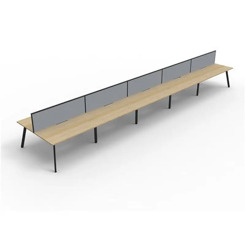 Rapidline Eternity Workstation Double Sided 10 Person Screen 6000Wx1530Dx1200mmH Oak/Black