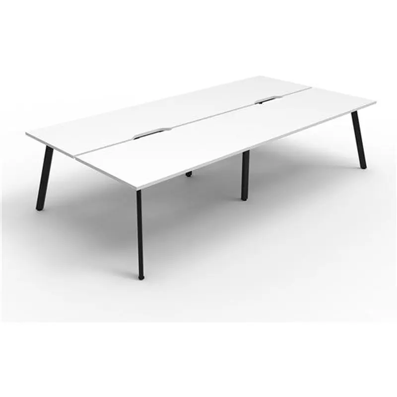 Rapidline Eternity Workstation Double Sided 4 Person 3000W x 1530D x 730mmH White/Black