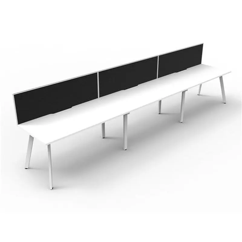 Rapidline Eternity Workstation Single Sided 3 Person   Screen 4500Wx750Dx1200mmH White/White
