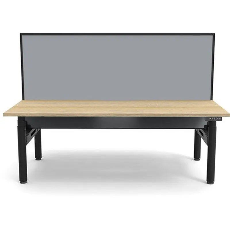 Rapidline Halo  Back to Back Workstation   Screen 2 Person 1200mmW Oak/Black