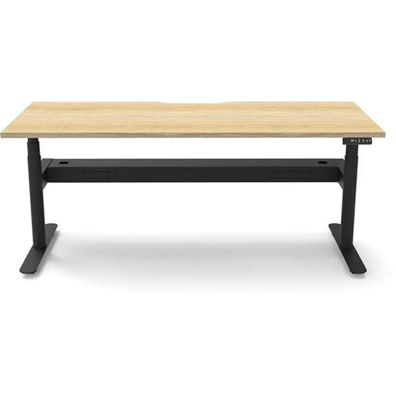 Rapidline Halo  Single Sided Workstation   Cable Tray 1800W x 750D x 1270mmH Oak/Black