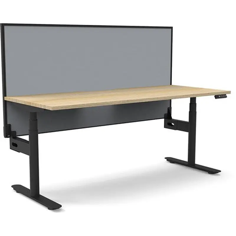 Rapidline Halo  Single Sided Workstation   Screen 1200W x 750D x 1330mmH Oak/Black