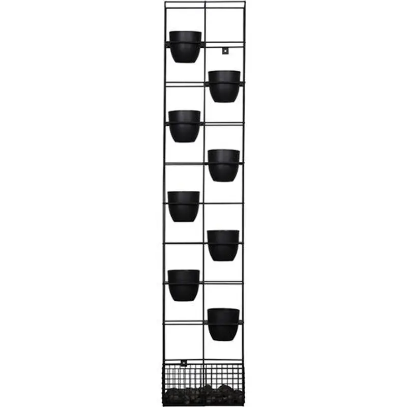 Rapidline Rapid Bloom Vertical Garden 395W x 210D x 1940mmH Includes Pots And Stones Black