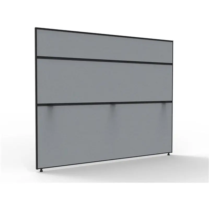 Rapidline SHUSH30  Screen 1800W x 30D x 1500mmH Black Frame Grey Pinnable Fabric