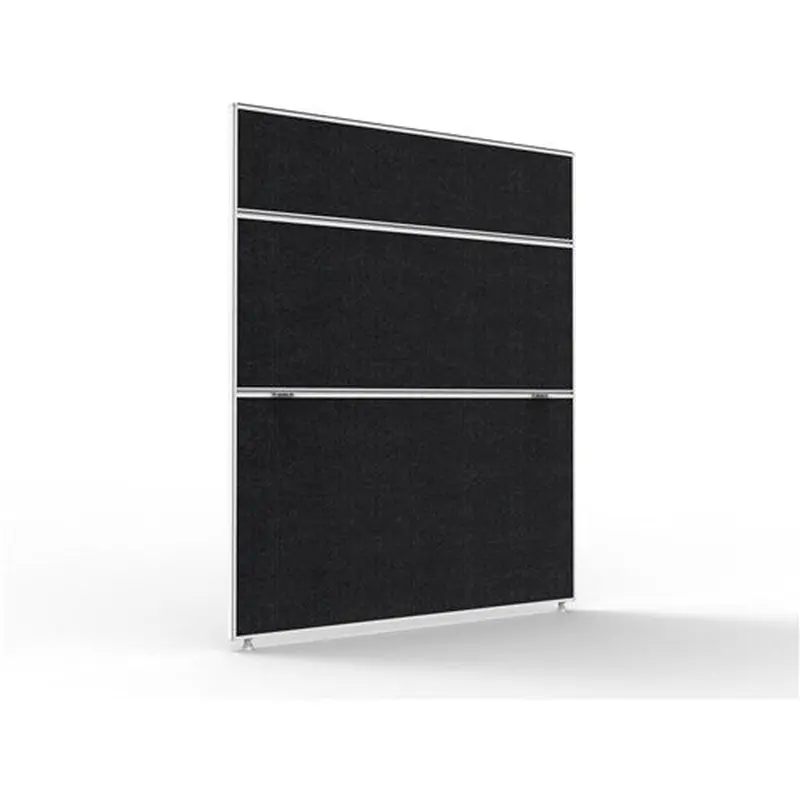 Rapidline SHUSH30  Screen 1200W x 30D x 1500mmH White Frame Black Pinnable Fabric