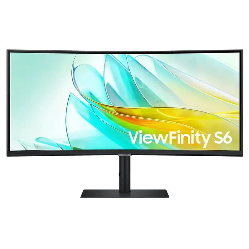 Samsung 34' ViewFinity S65UC WQHD Curved 3440x1440 1000R 5ms HDR 21:9 VA DP HDMI Headphone Speaker RJ45 USB-C LAN HAS Tilt Swivel Business Monitor 3YR