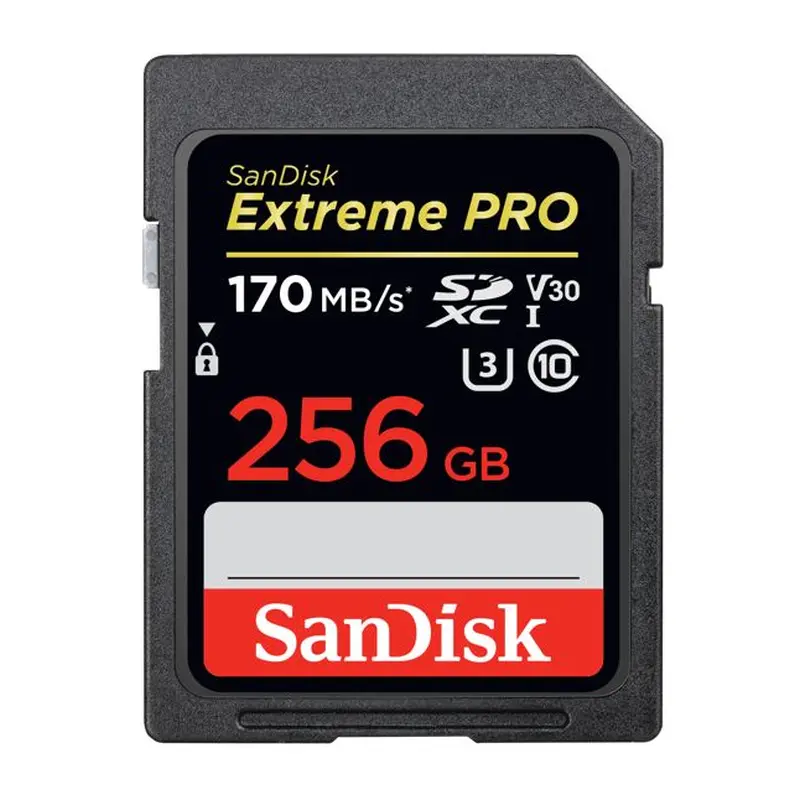 SanDisk 256GB Extreme PRO Memory Card 170MB/s Full HD & 4K UHD Class 30 Speed Shock Proof Temperature Proof Water Proof (LS> SDSDXXD-256G-GN4IN) (LS)