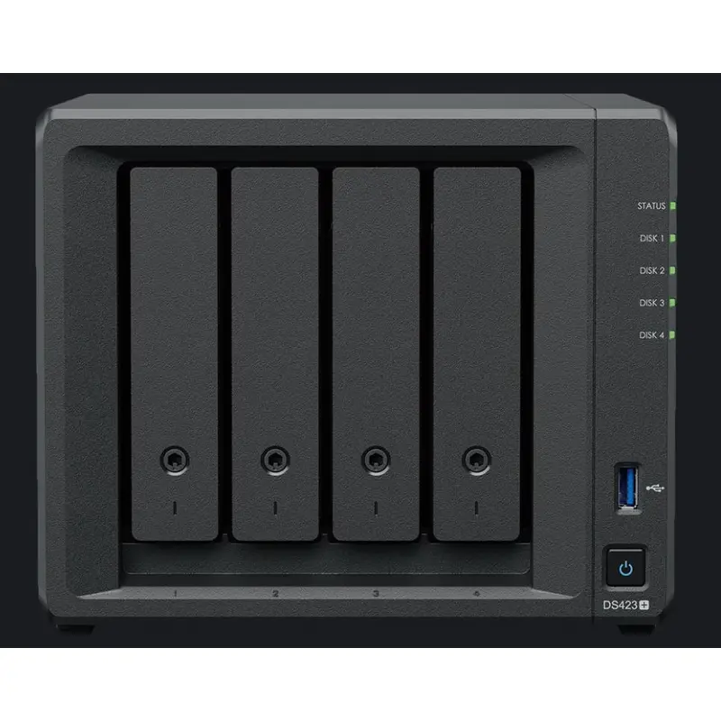 Synology DS423  4-Bay 3.5' Diskless, Intel Celeron 4-core, 2xGbE NAS (SMB) - 2GB RAM  - 3 Year Warranty