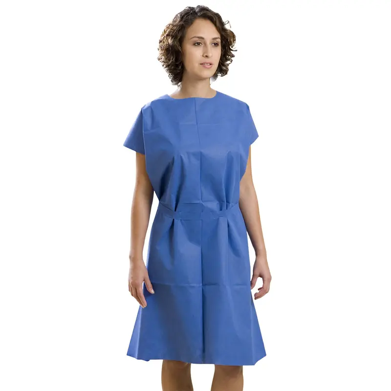 AmpleWear Patient Exam Gown 3X-Large Blue Disposable (561312_CS) 25/CS