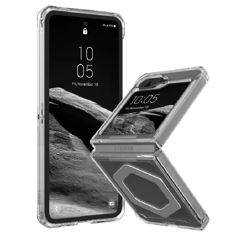UAG Plyo Pro Samsung Galaxy Z Flip6 5G (7.6') Rugged Case - Ice/Silver (214455114333), DROP  Military Standard, Air-soft Corners, 10 Years Warranty