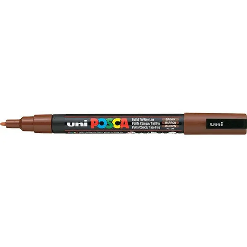 Uni Posca PC-3M Paint Marker Fine 1.3mm Bullet Tip Brown