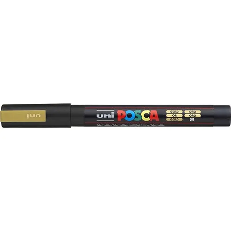 Uni Posca PC-3M Paint Marker Fine 1.3mm Bullet Tip Gold