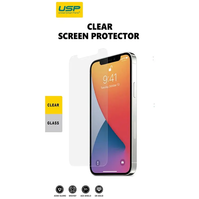 USP Apple iPhone 12 Pro MaxTempered Glass Screen Protector Clear - 9H Surface Hardness, Perfectly Fit Curves, Anti-Scratch, Original Touch Feel