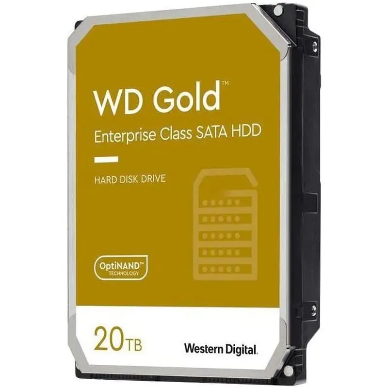 Western Digital Gold 20TB 3.5' Enterprise Class SATA 6 Gb/s HDD 7200 RPM Cache Size 512MB 5-Year Limited Warranty (LS)