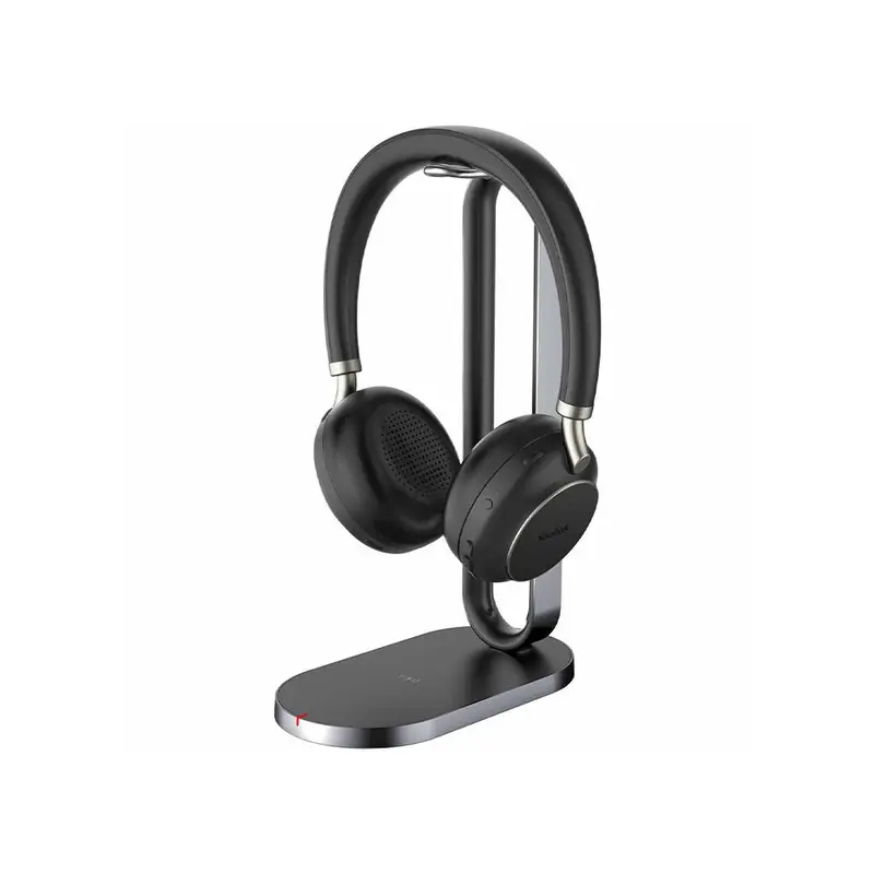 Yealink TEAMS-BH76-CH-BL-C Teams Certified Bluetooth Wireless Stereo Headset, Black, ANC, USB-C, Includes Charging Stand, Rectractable Microphone
