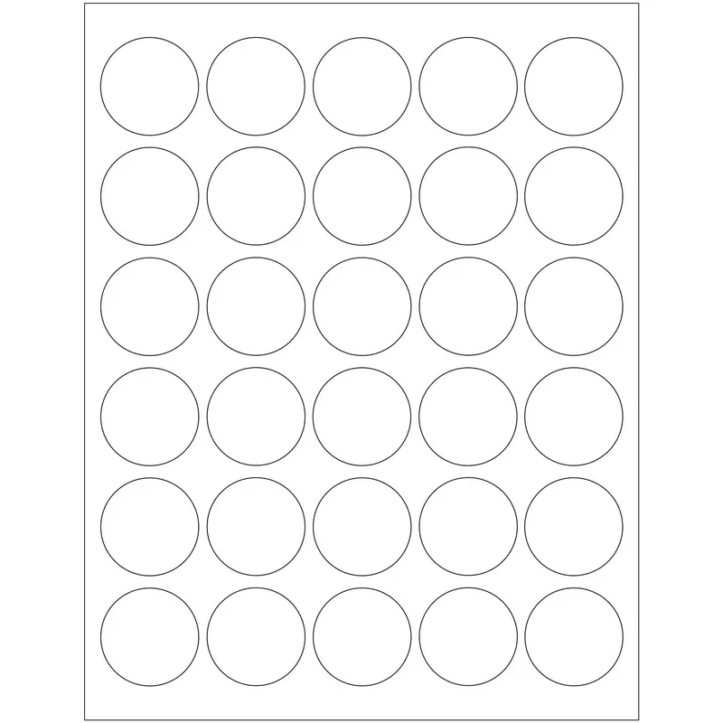 1 1/2" White Circle Laser Labels (LL143) Case Of 3000