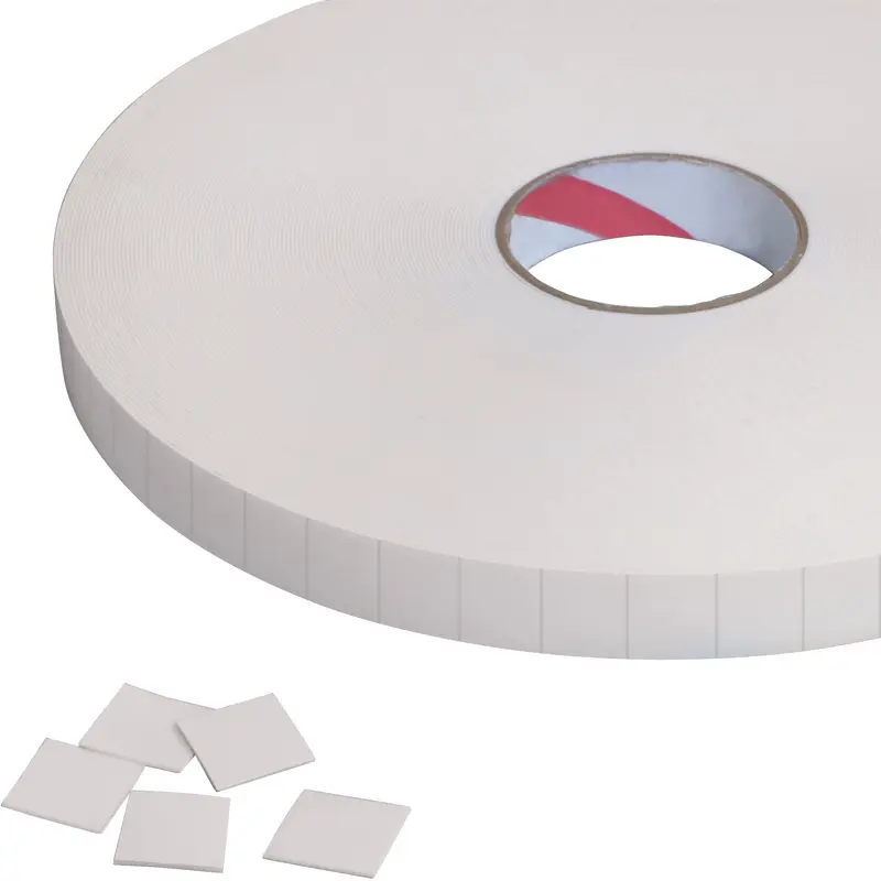 1 x 1" TAPE LOGIC 1/32" Double Sided Foam Squares (T95216) Roll Of 648