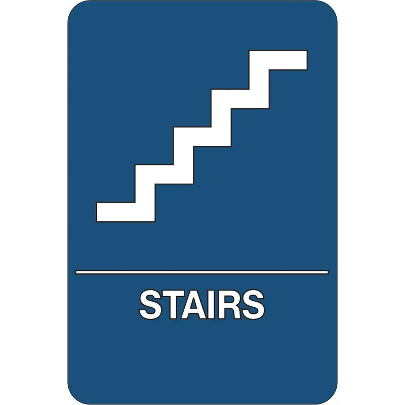 "Stairs" ADA Compliant Plastic Sign (SN101) Each
