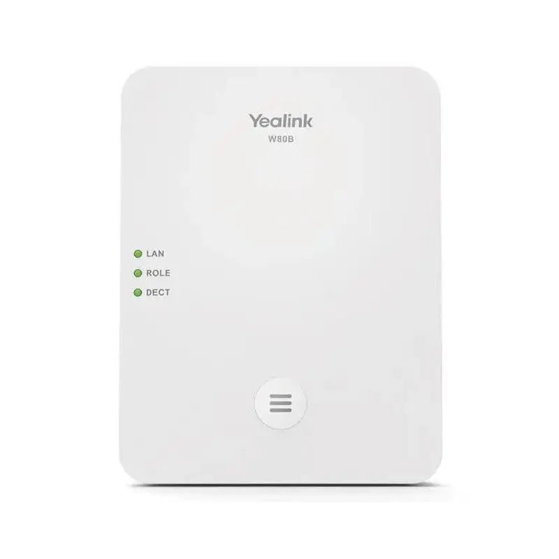 Yealink W80B Wireless DECT IP Multi-Cell System Solution, Up to 100 parallel calls, Up to 100 handsets, Up to 100 SIP accounts, Support PoE & IPv6I