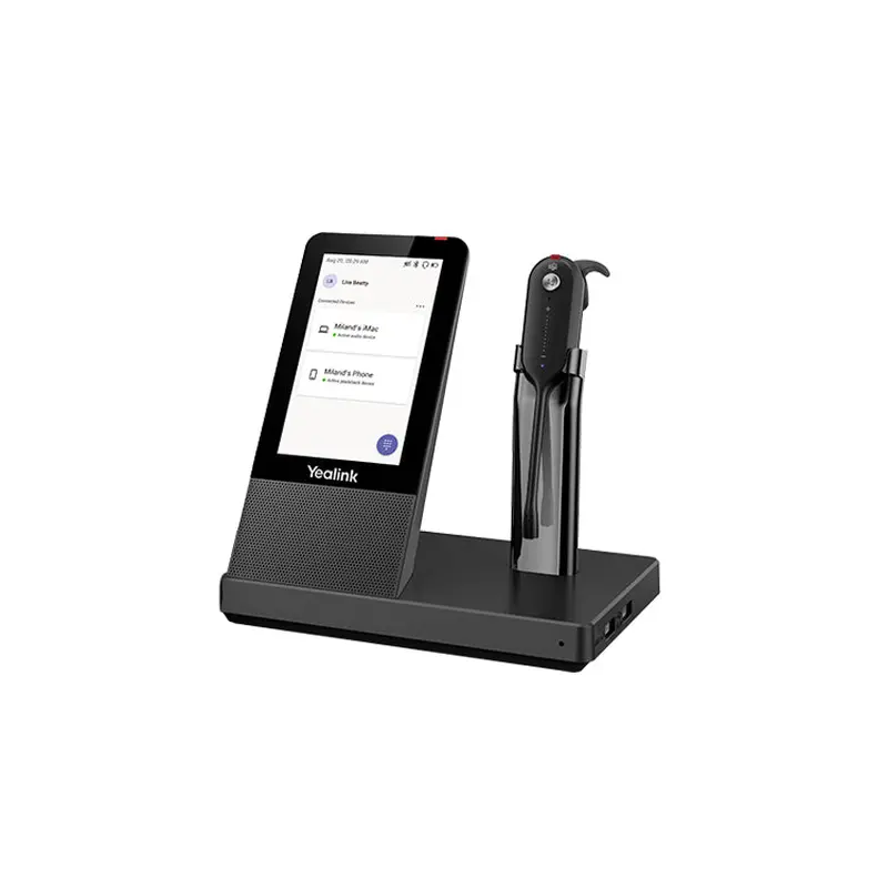 Yealink WH67 Teams DECT Wireless Convertible Headset, UC Workstation, HD Voice,2-Mic Noise Cancellation,Teams Certified, Lightweight, 4 Wearing Styles