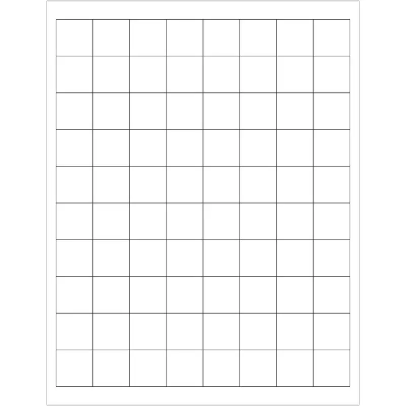 1 x 1" Weather-Resistant Laser Labels (LL245WR) Case Of 8000