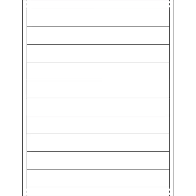 1 x 8" Plastic Label Holder Insert Cards (LH247) Case Of 500