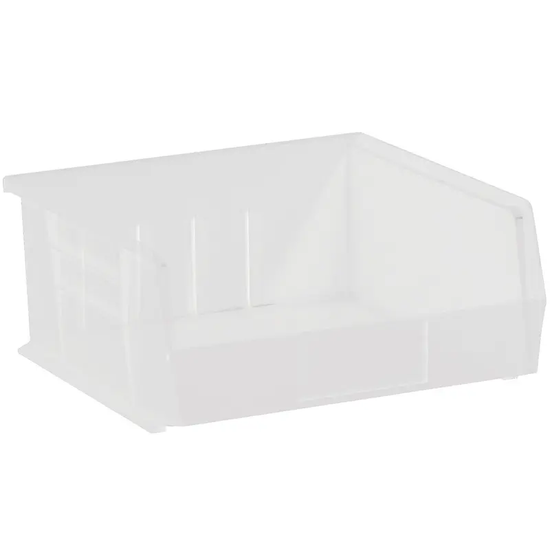 10 7/8 x 11 x 5" Clear Plastic Stack & Hang Bin Boxes (BINP1111CL) Case Of 6