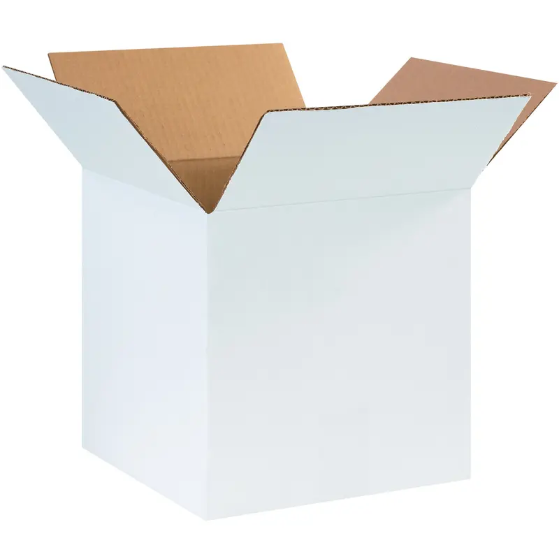 10 x 10 x 10" White Corrugated Boxes (101010W) Bundle Of 25