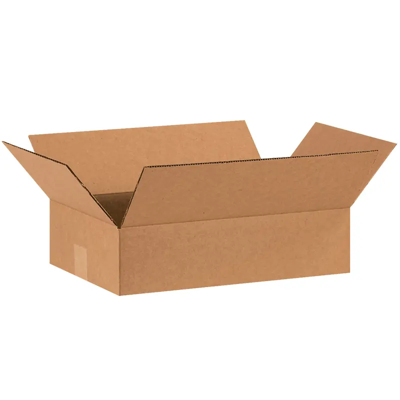 15 x 10 x 4" Flat Corrugated Boxes (15104) Bundle Of 25