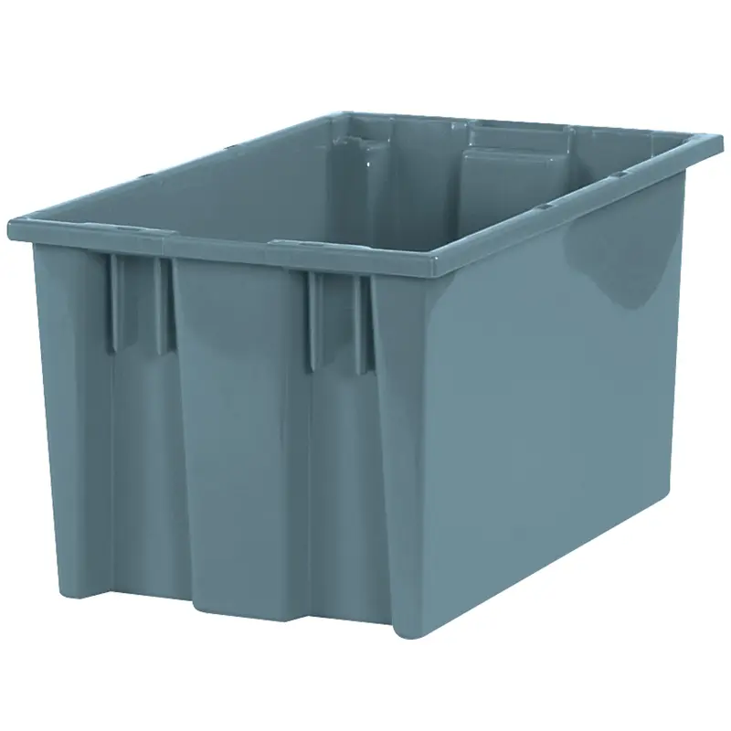 16 x 10 x 8 7/8" Gray Stack & Nest Containers (BINS112) Case Of 6