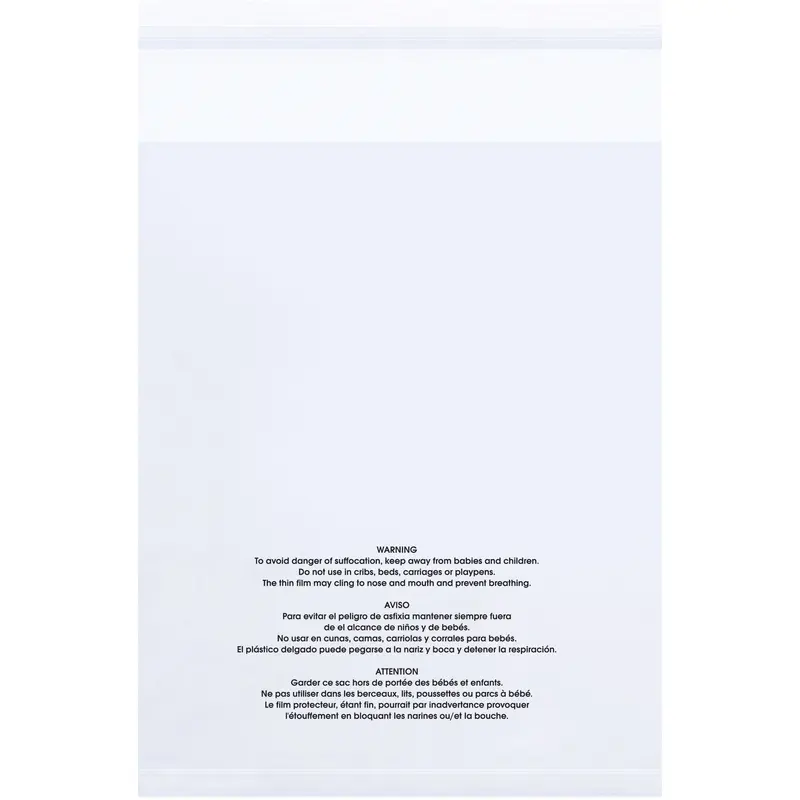 18 x 24" - 1.5 Mil (100 Pack) Resealable Suffocation Warning Poly Bags (PMR182415100) Case Of 100