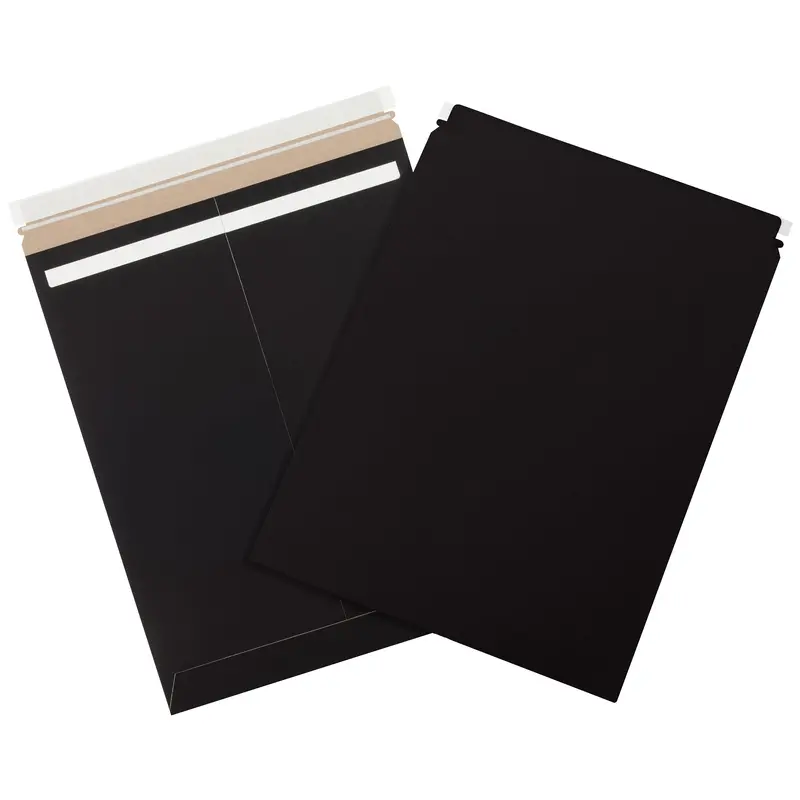 17 x 21" Black Self-Seal Stayflats Plus Mailers (RM1721BK) Case Of 100