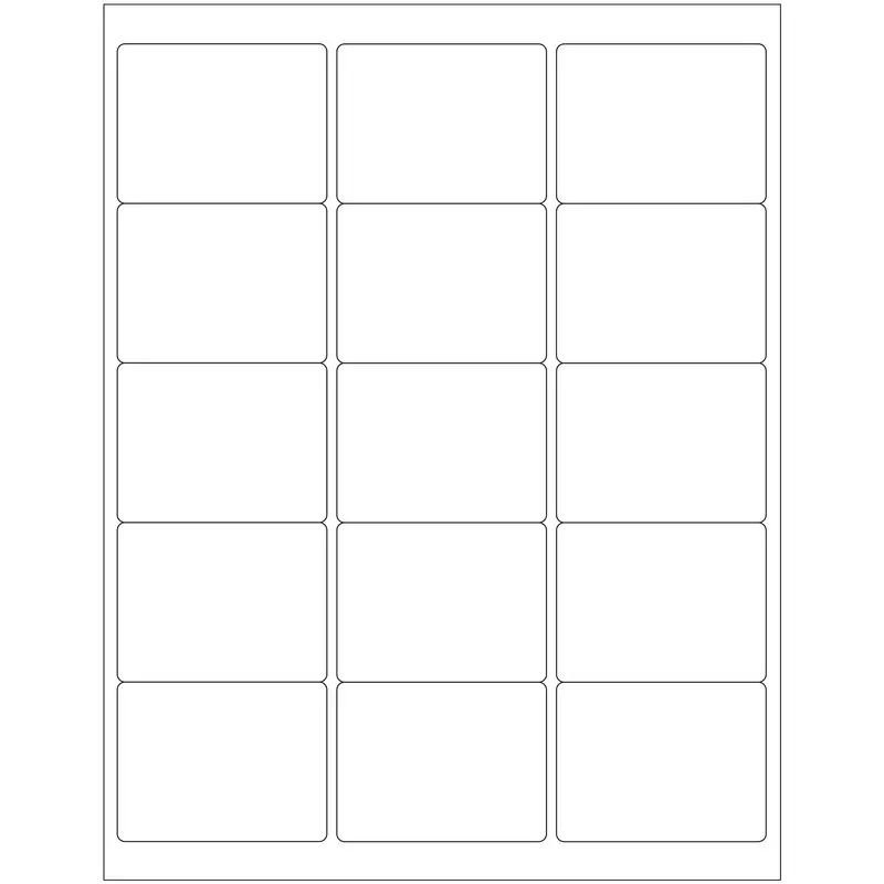 2 5/8 x 2" White Rectangle Laser Labels (LL164) Case Of 1500