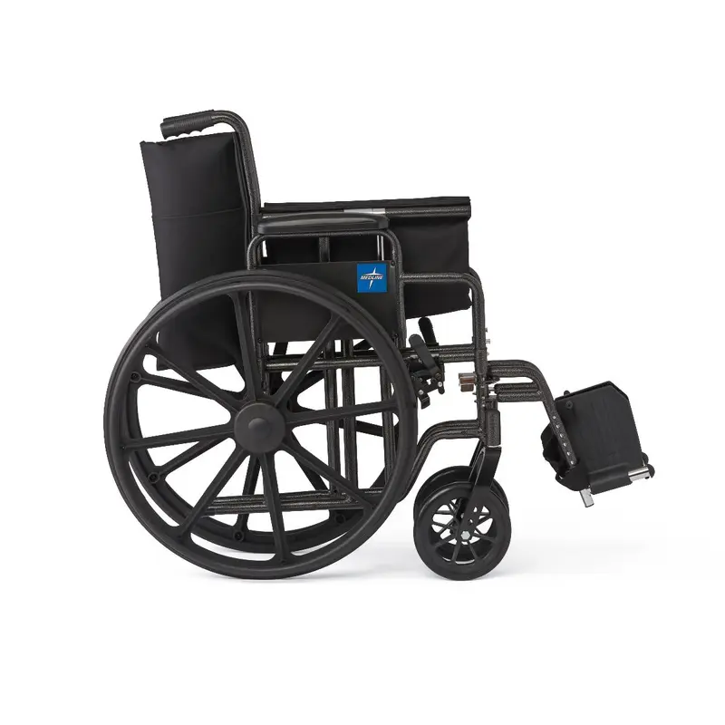 18" Wide K1 Basic Nylon Wheelchair with Swing-Back Desk-Length Arms and Swing-Away Footrests, 1 EA (K1186N22S) Each