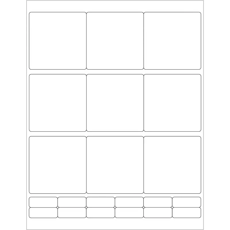 2 3/4 x 2 3/4" Glossy White Rectangle Laser Labels (LL201) Case Of 900