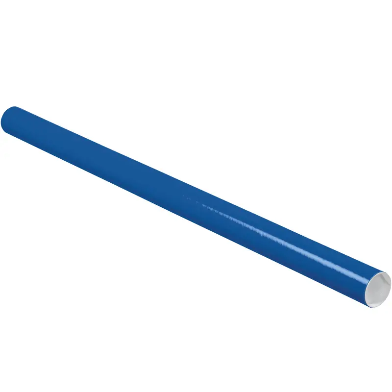 2 x 36" Blue Tubes with Caps (P2036B) Case Of 50