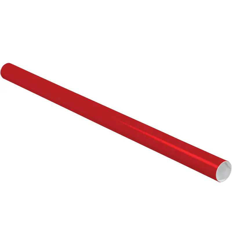 2 x 36" Red Tubes with Caps (P2036R) Case Of 50