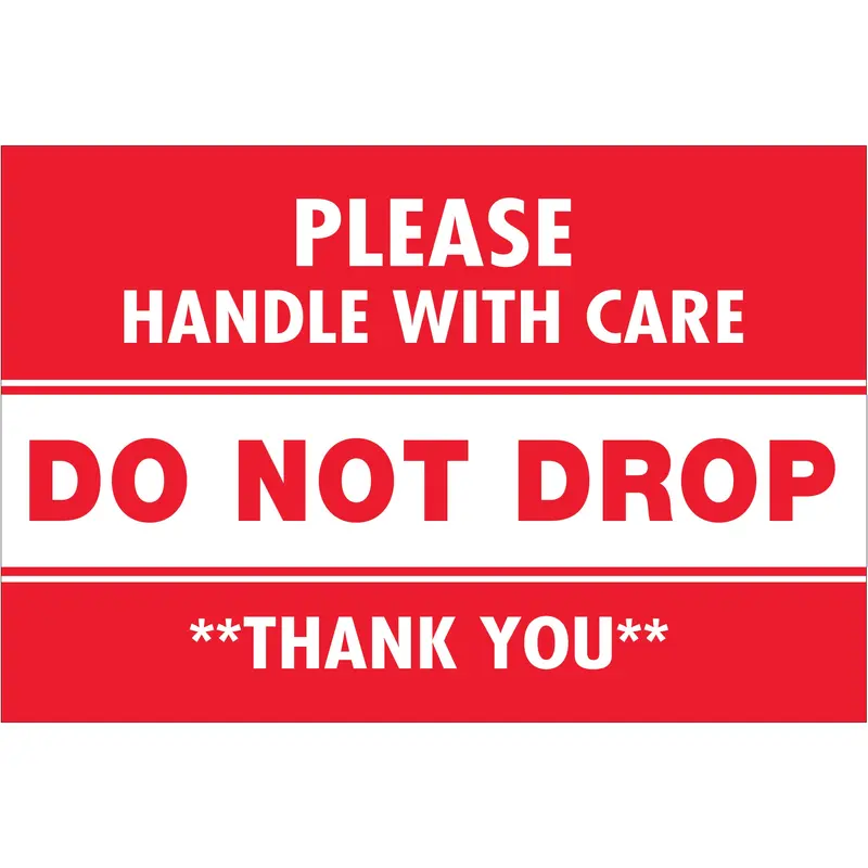 2 x 3" - "Do Not Drop" Labels (DL1313) Roll Of 500