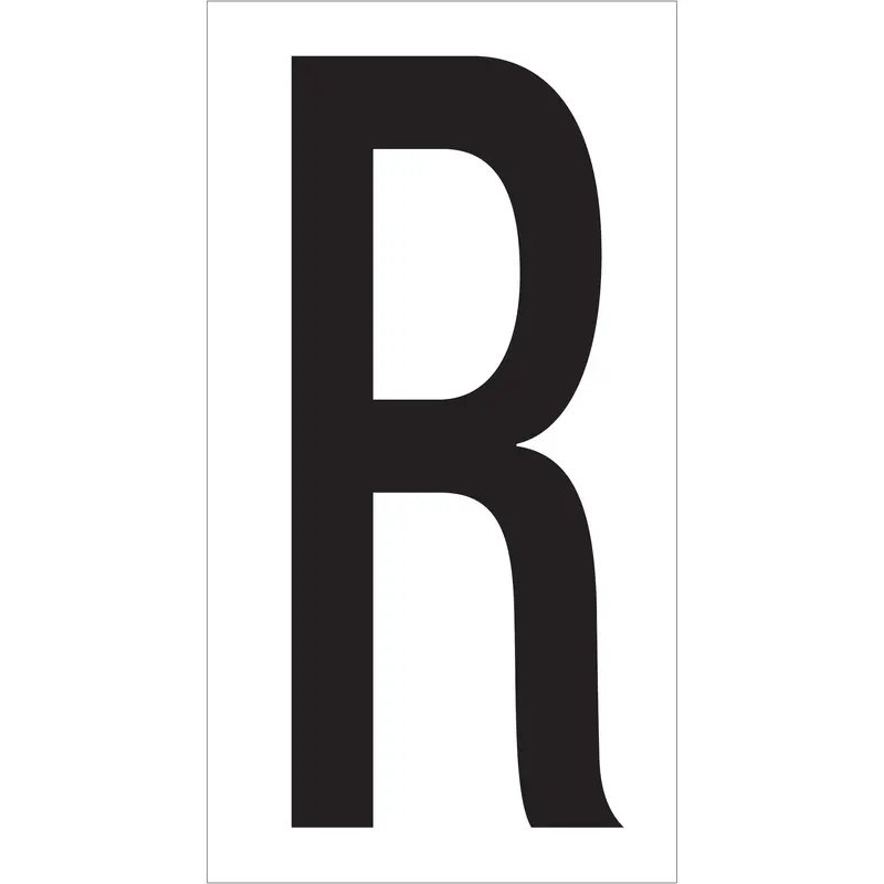 3 1/2" "R" Vinyl Warehouse Letter Labels (DL9310R) Case Of 50