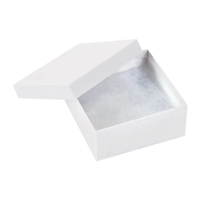 3 1/2 x 3 1/2 x 1 1/2" White Jewelry Boxes (JB3312W) Case Of 100