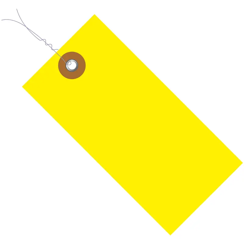 3 1/4 x 1 5/8" Yellow Tyvek Pre-Wired Shipping Tag (G14023B) Case Of 100