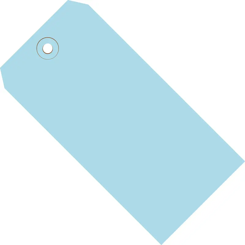 3 3/4 x 1 7/8" Light Blue 13 Pt. Shipping Tags (G11031B) Case Of 1000