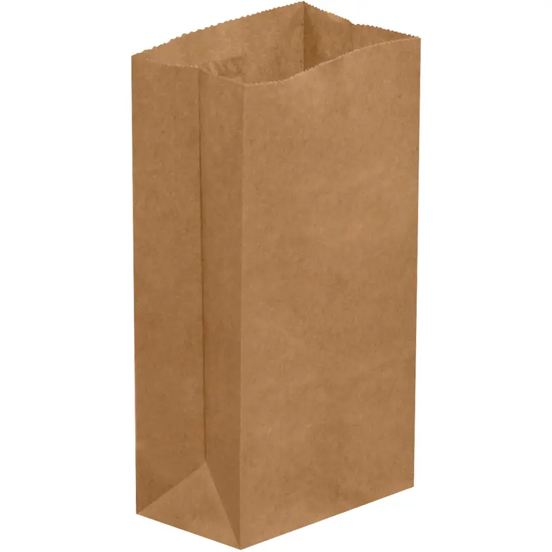 3 1/2 x 2 3/8 x 6 7/8" Kraft Grocery Bags (BGG113K) Case Of 500