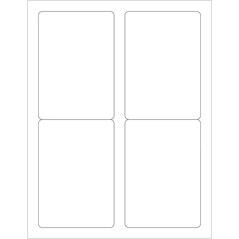 3 1/2 x 5" White Removable Rectangle Laser Labels (LL263) Case Of 400