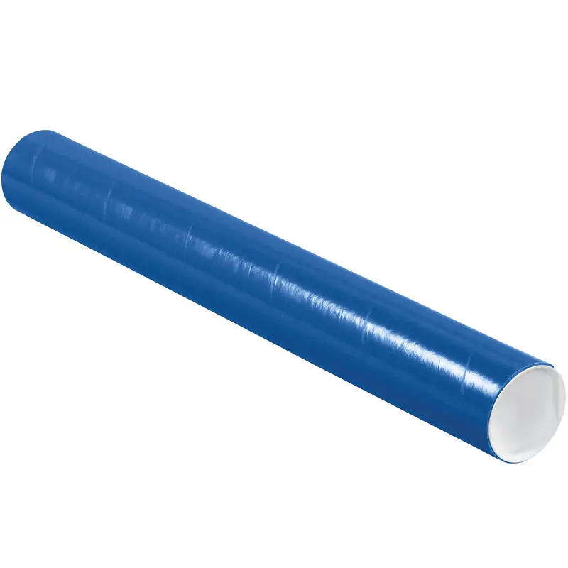 3 x 24" Blue Tubes with Caps (P3024B) Case Of 24