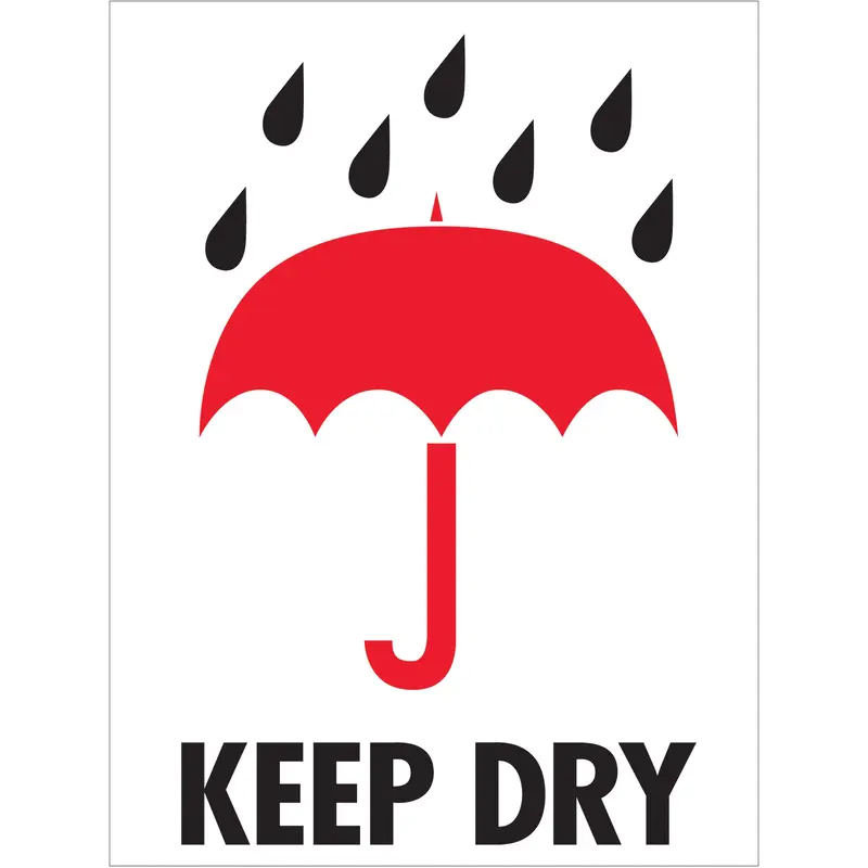 3 x 4" - "Keep Dry" Labels (IPM303) Roll Of 500