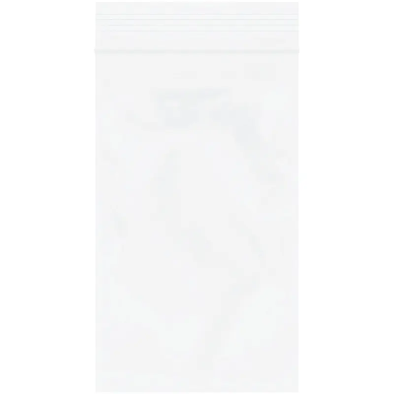 3 x 5" - 2 Mil White Reclosable Poly Bags (PB3550W) Case Of 1000