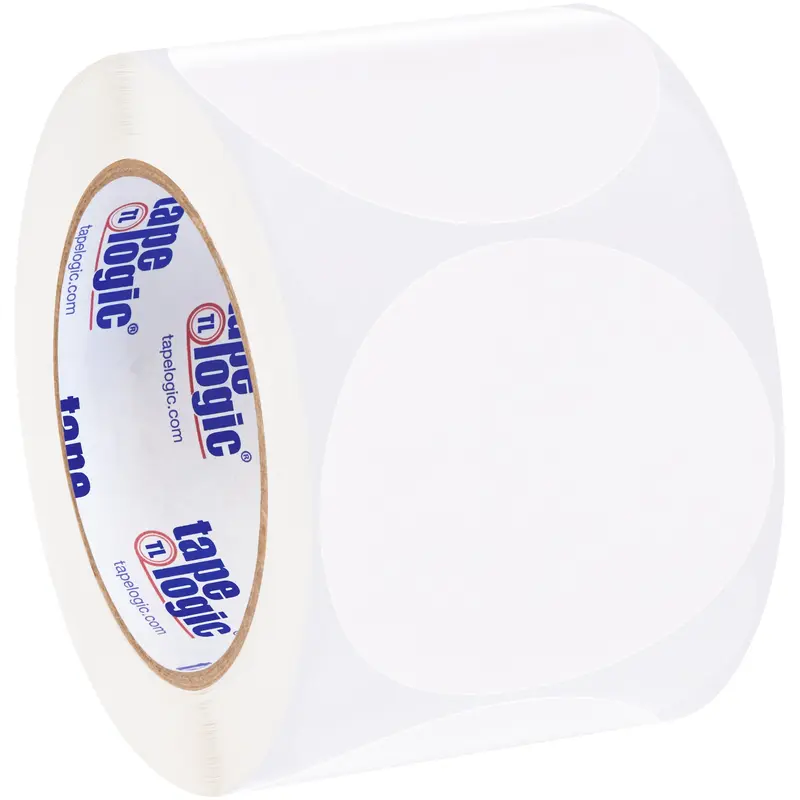 3" White Inventory Circle Labels (DL614E) Roll Of 500