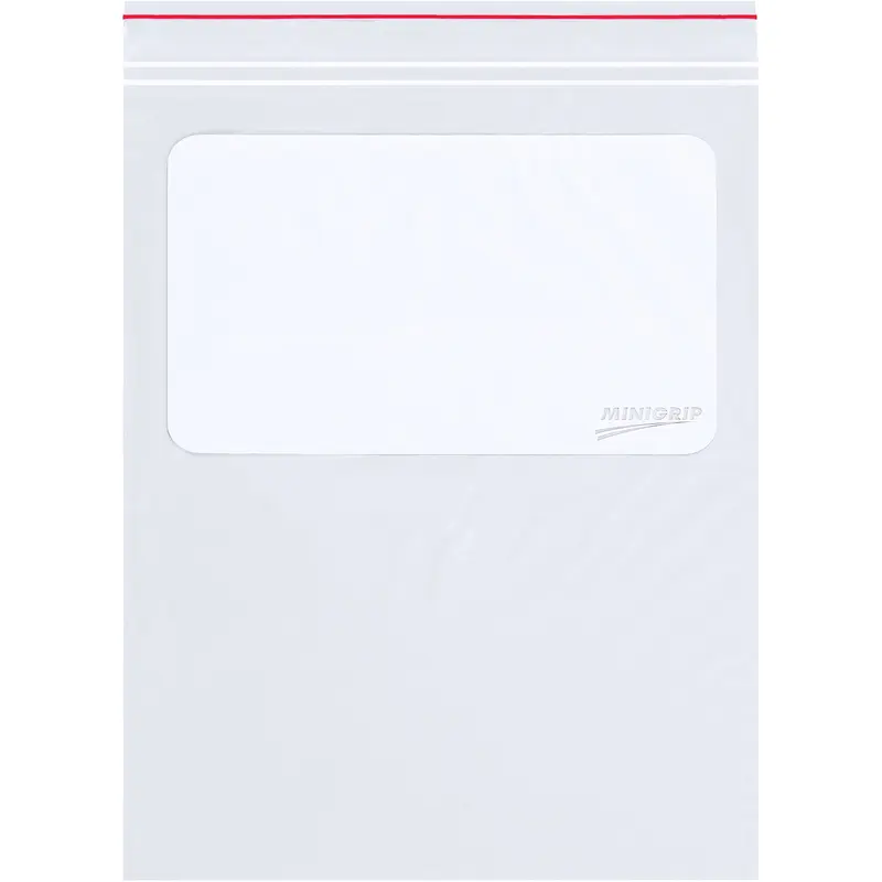 3 x 5" - 2 Mil Minigrip White Block Reclosable Poly Bags (MG3945) Case Of 1000